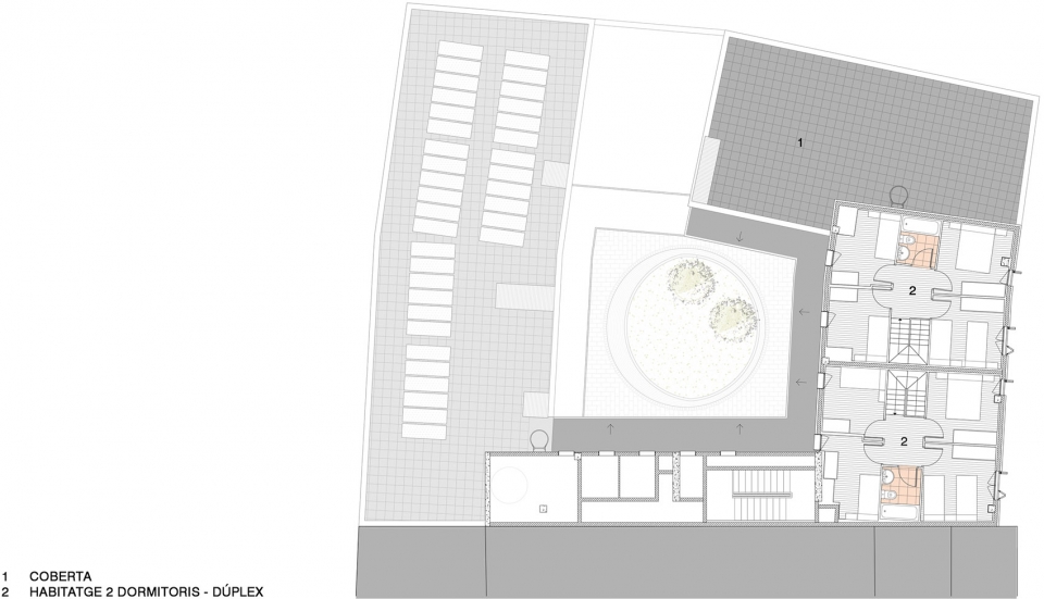 巴塞罗那 Can Batlló保障住宅 · 环形服务空间与庭院设计-78