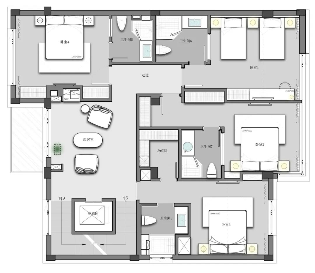 台州耀达天玺 800㎡别墅 | 深邃空间与生活美学的完美融合-202