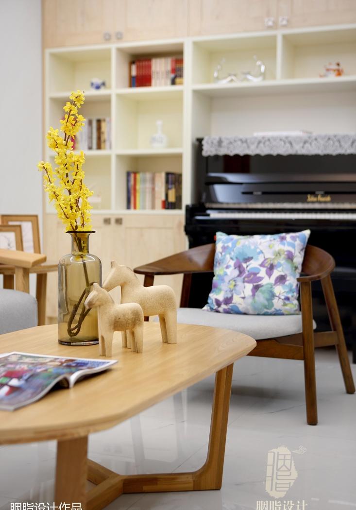 北欧风家装设计，原木元素与色彩搭配的清新之作-6