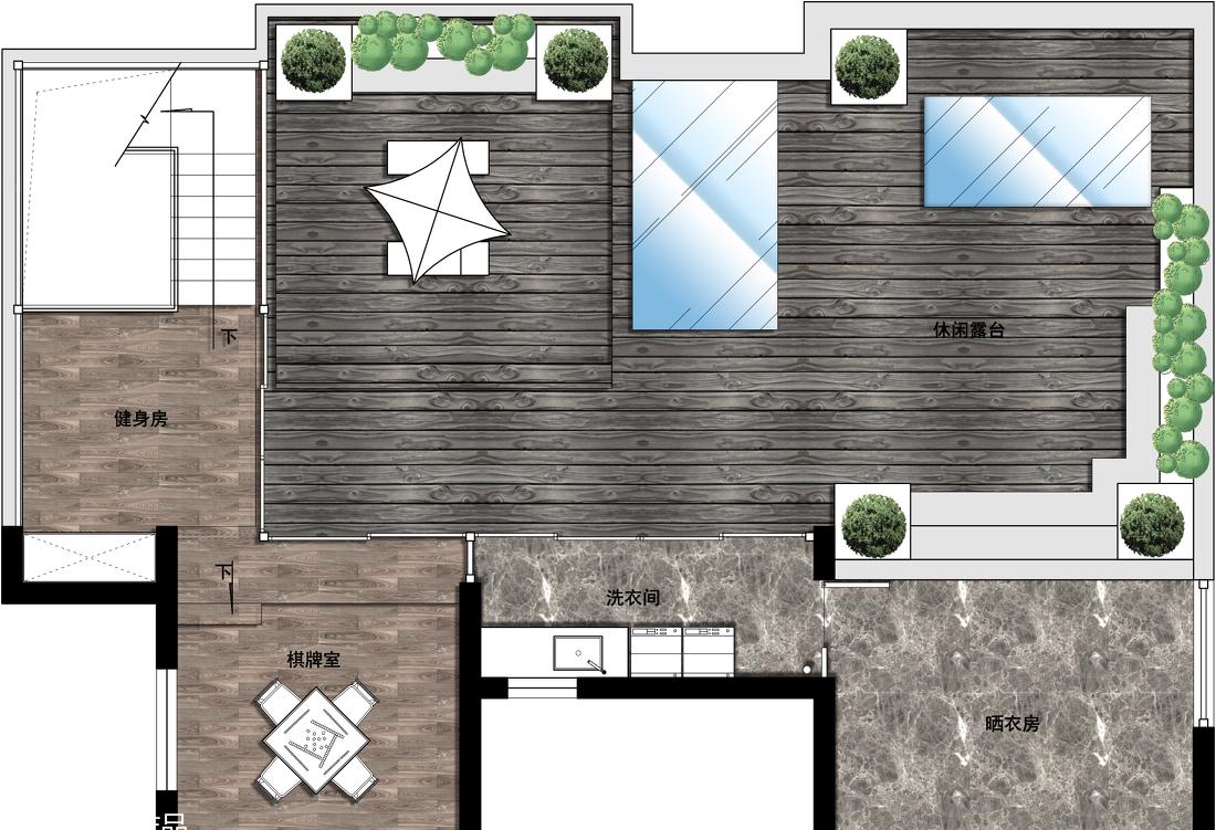 美式 Artdeco 风格顶楼复式设计 | 温馨舒适,富有艺术感-4