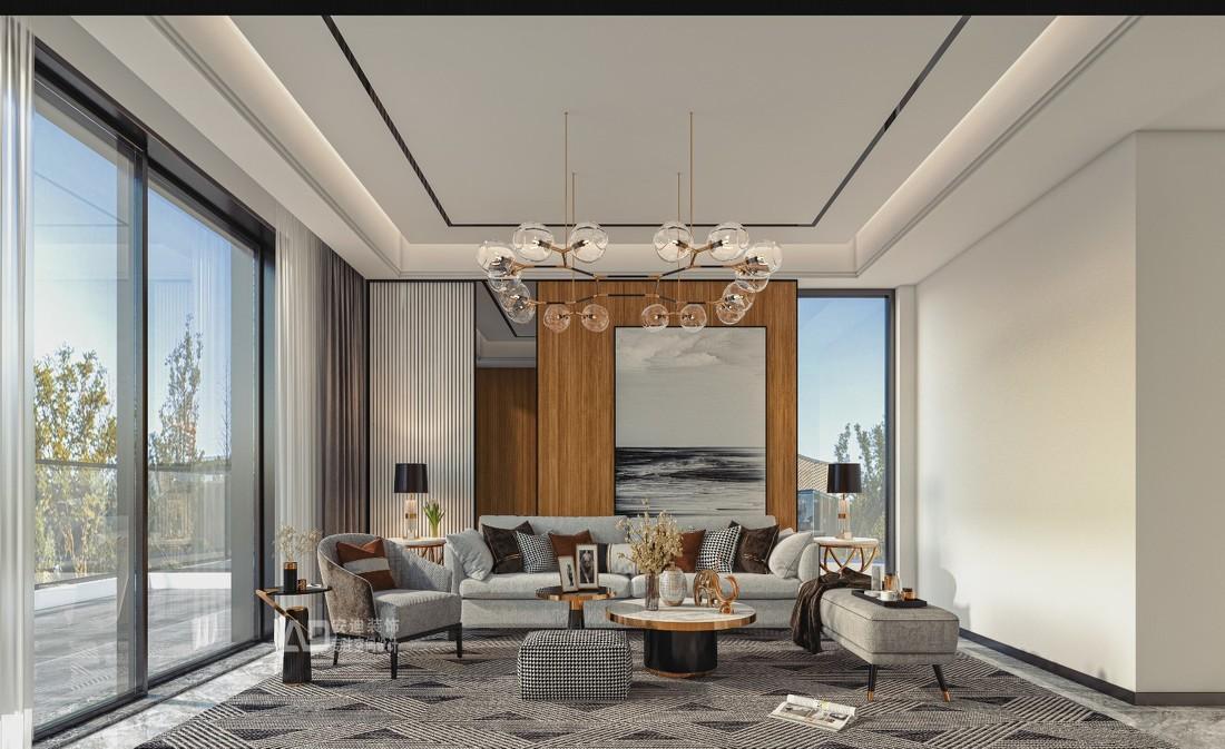 五龙山蓝山别墅轻奢空间设计-4