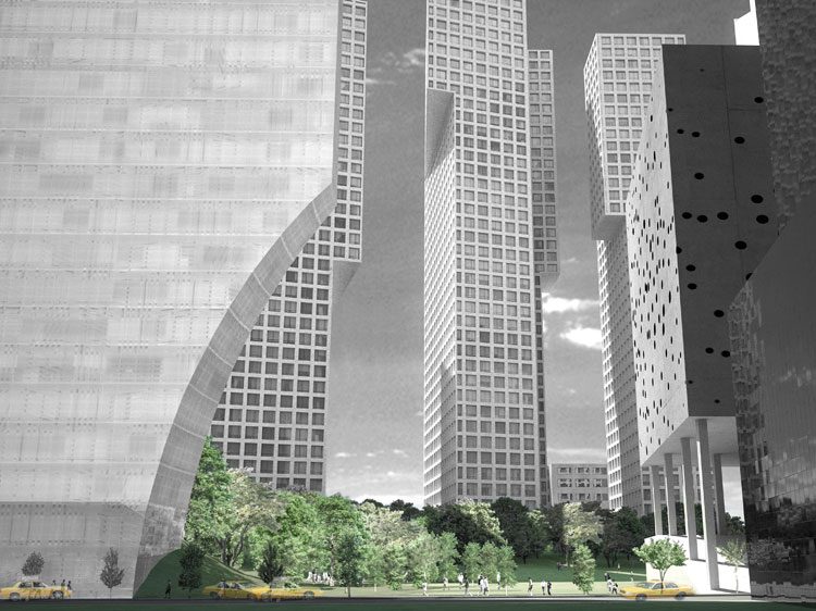 纽约哈德逊广场开发设计方案丨巴林哈德丨史蒂文·霍尔建筑事务所-3