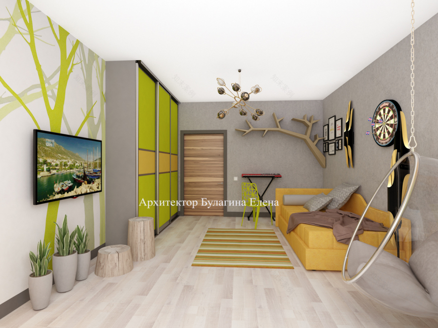 莫斯科两儿童房生态风格公寓设计项目丨俄罗斯莫斯科丨Булагина Елена(布尔拉金娜·叶连娜)-39