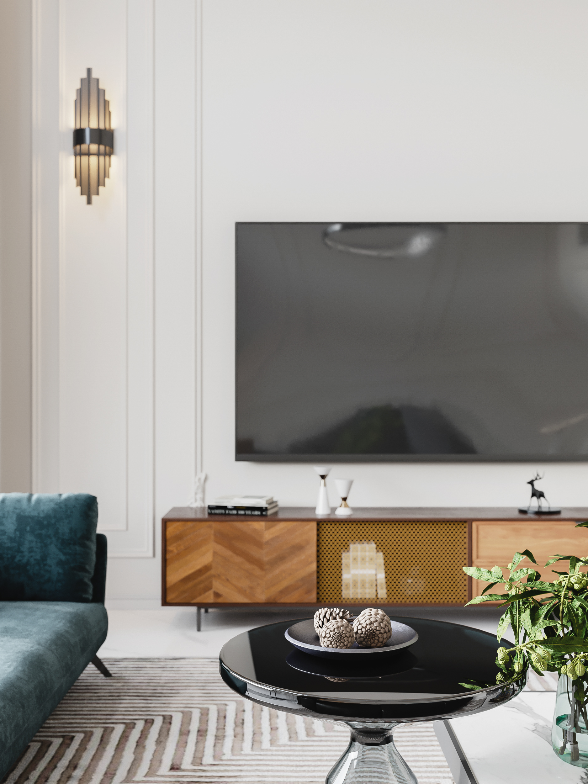 现代混搭风格效果图-5