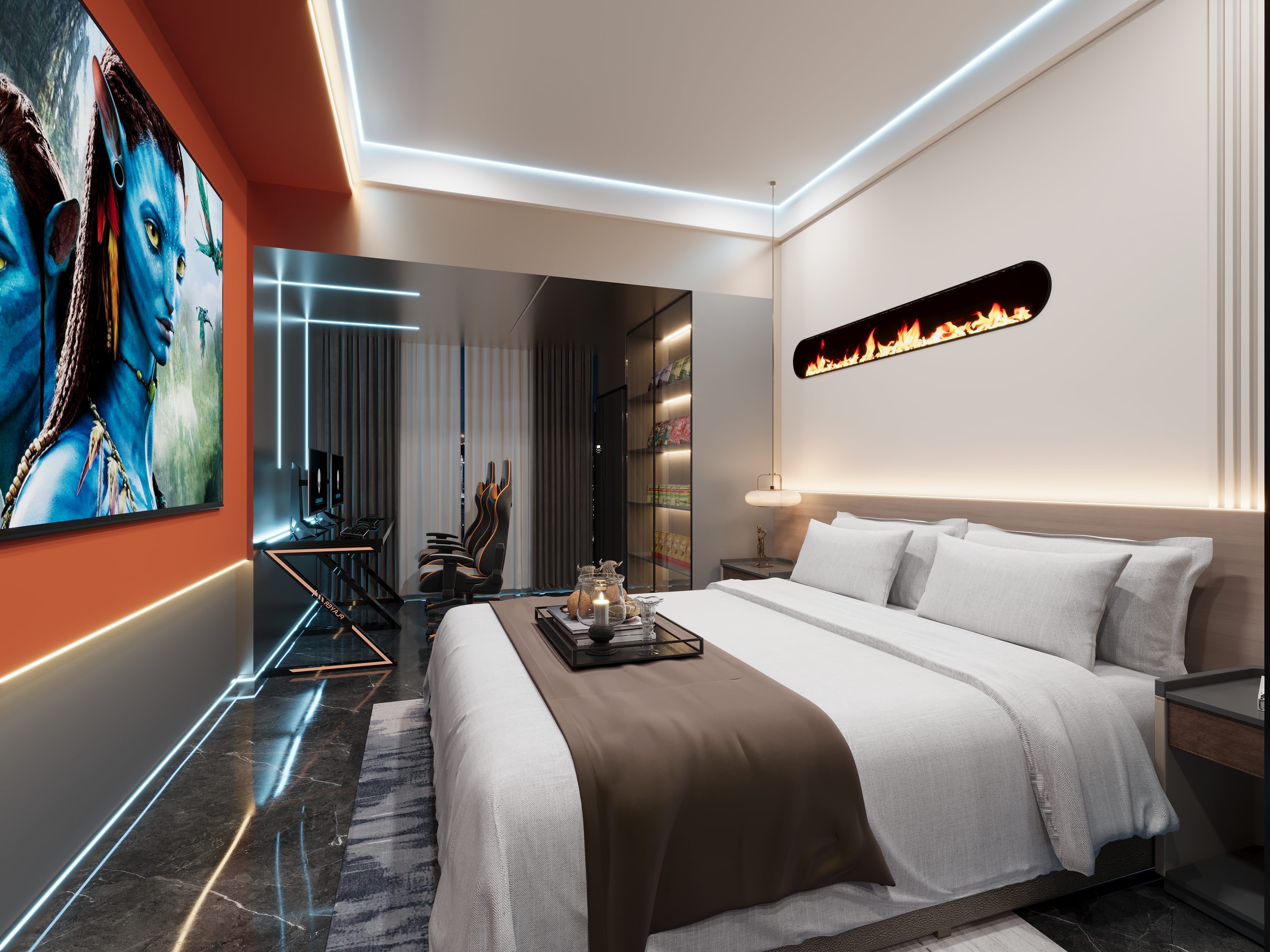 酒店电竞房效果图-3