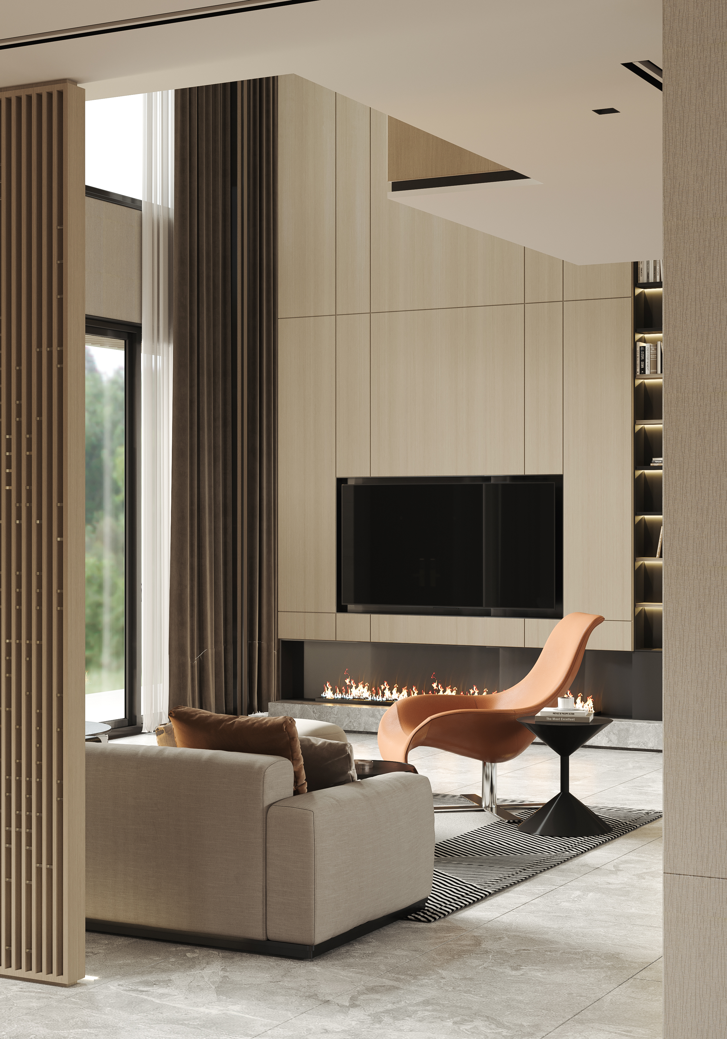 现代别墅客餐厅-21