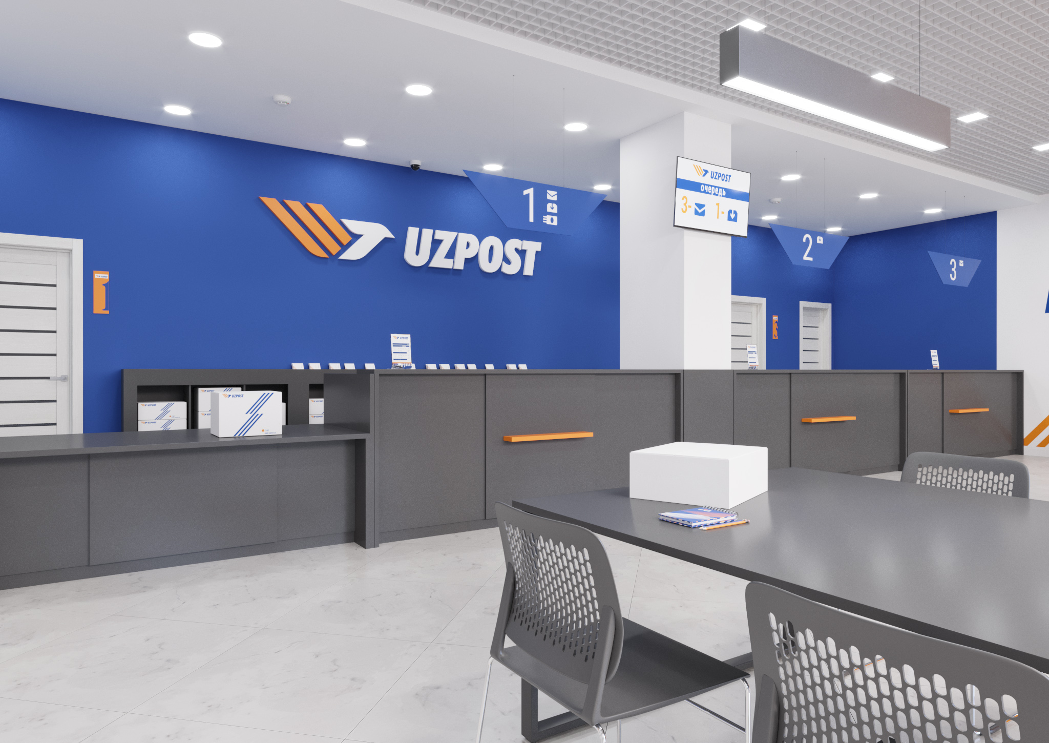 Post office interior and exterior design. Uzbekistan.-13