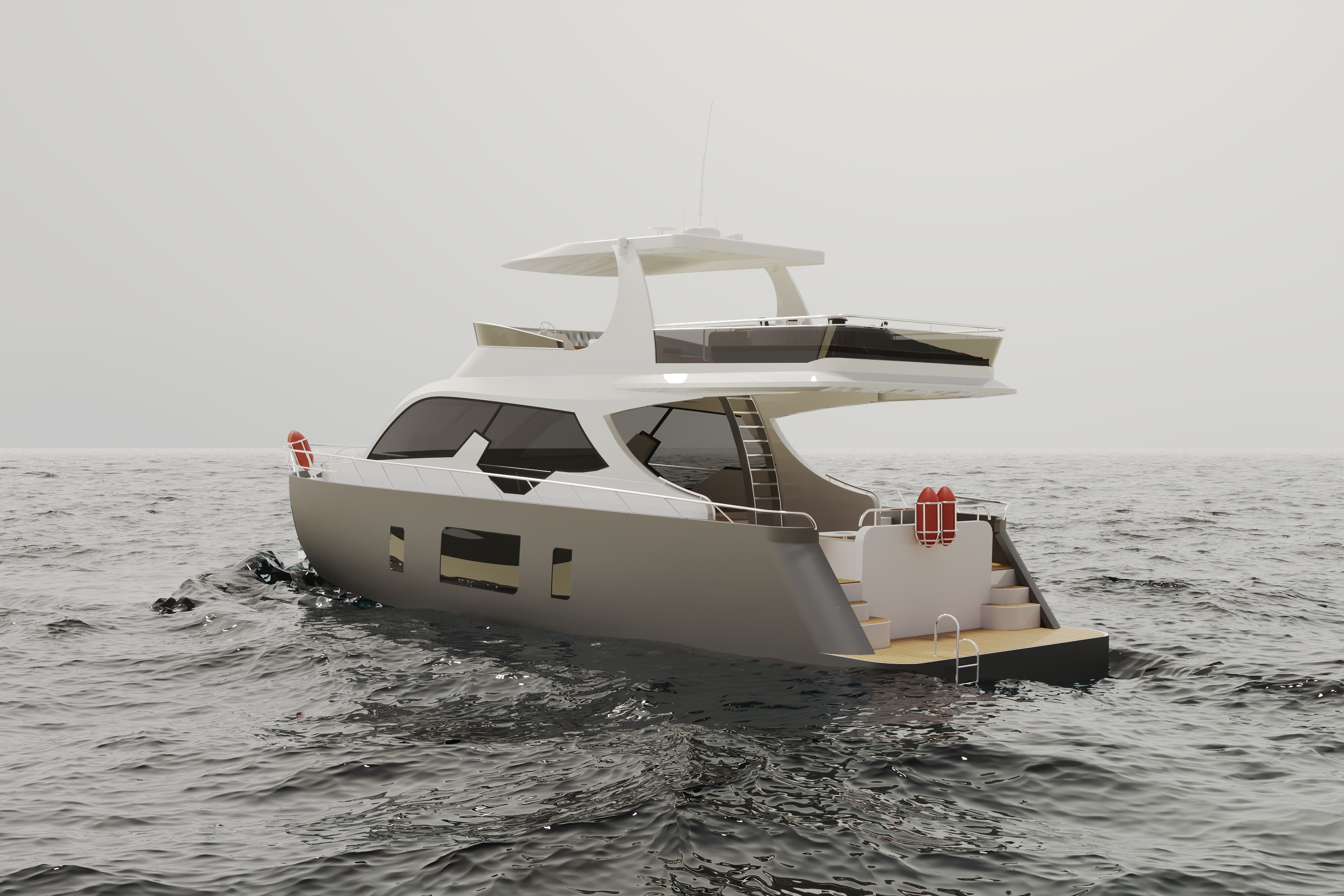 YACHT MODEL 2022 azimut 62 3D 模型-2