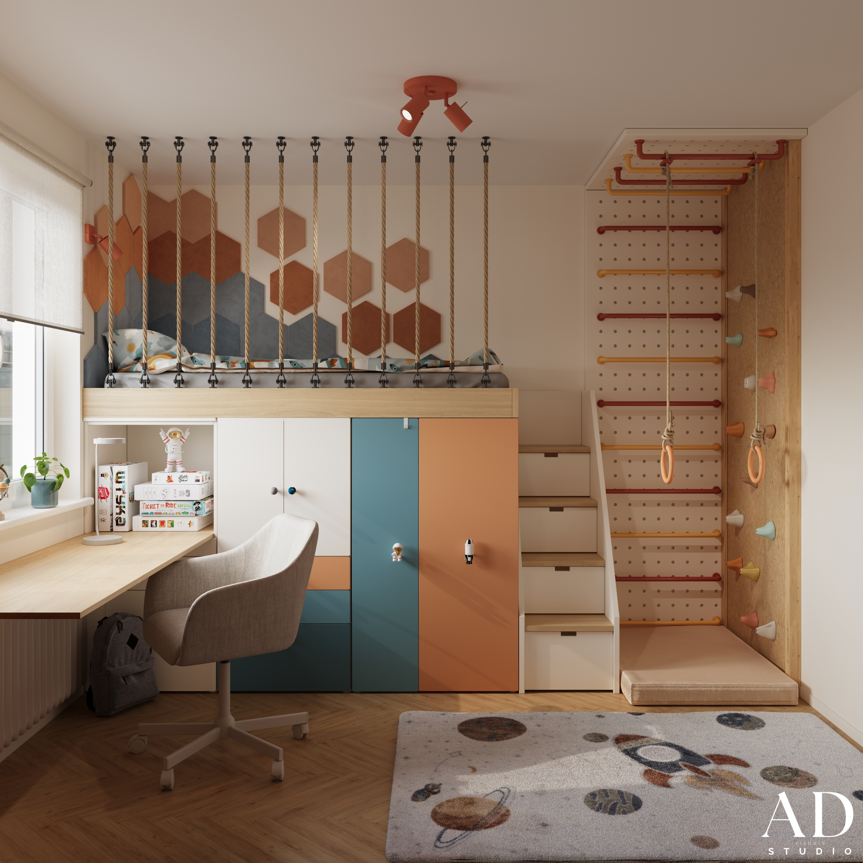 8.25 m² Boy’s Room — Space-Themed Inspired-2