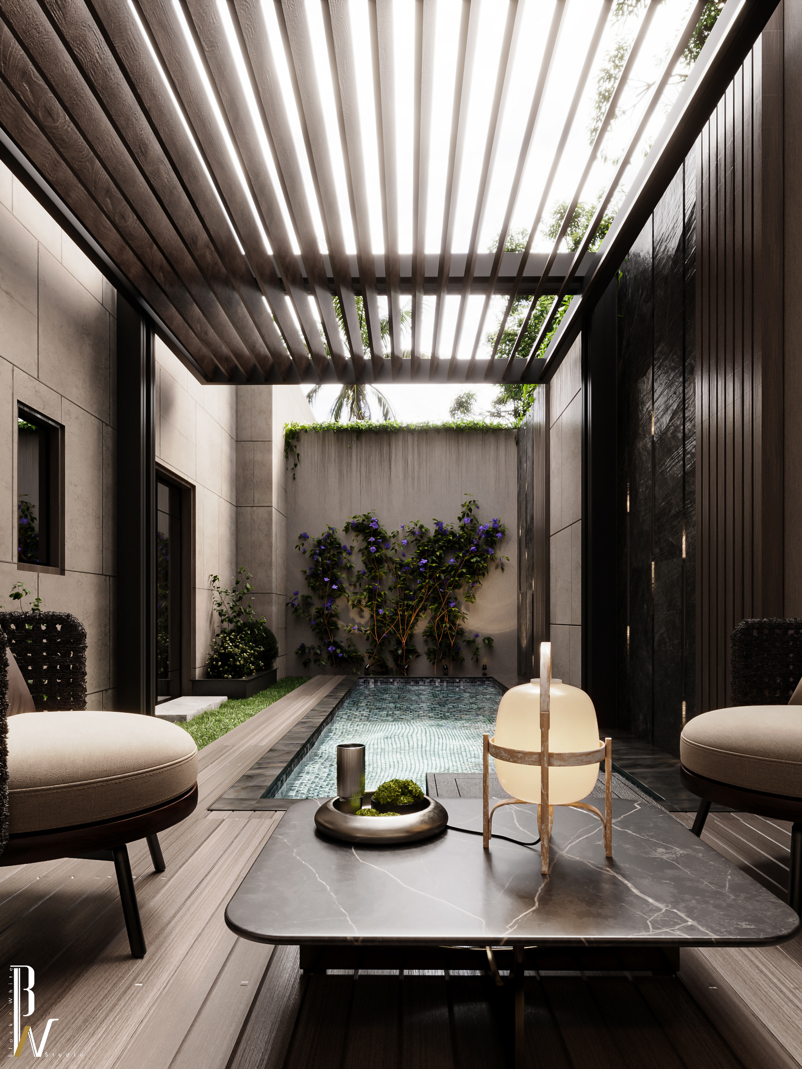 庭院景观丨埃及丨Black N White-7