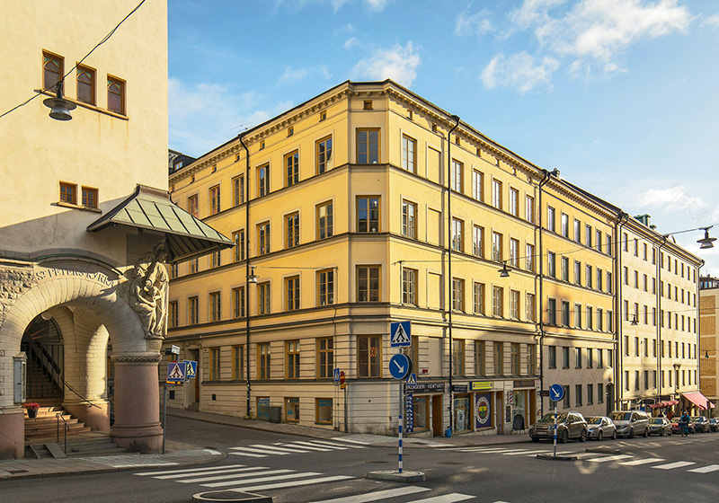 瑞典粉色小厨房公寓-19