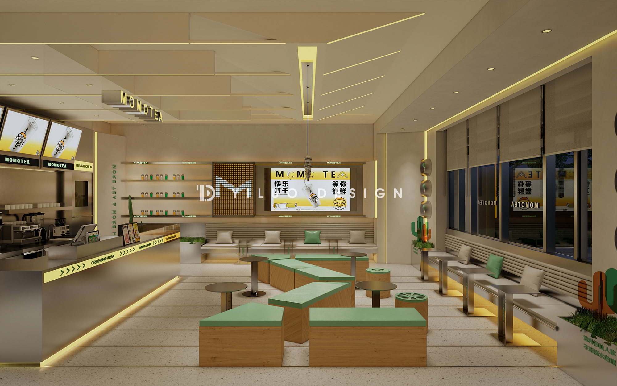 哈尔滨 MOMO TEA 奶茶店茶饮空间设计丨中国哈尔滨丨YILUO DESIGN STUDIO-28