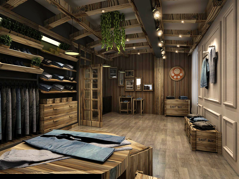 纯朴简约,牛仔服专卖店 单旭作品-2