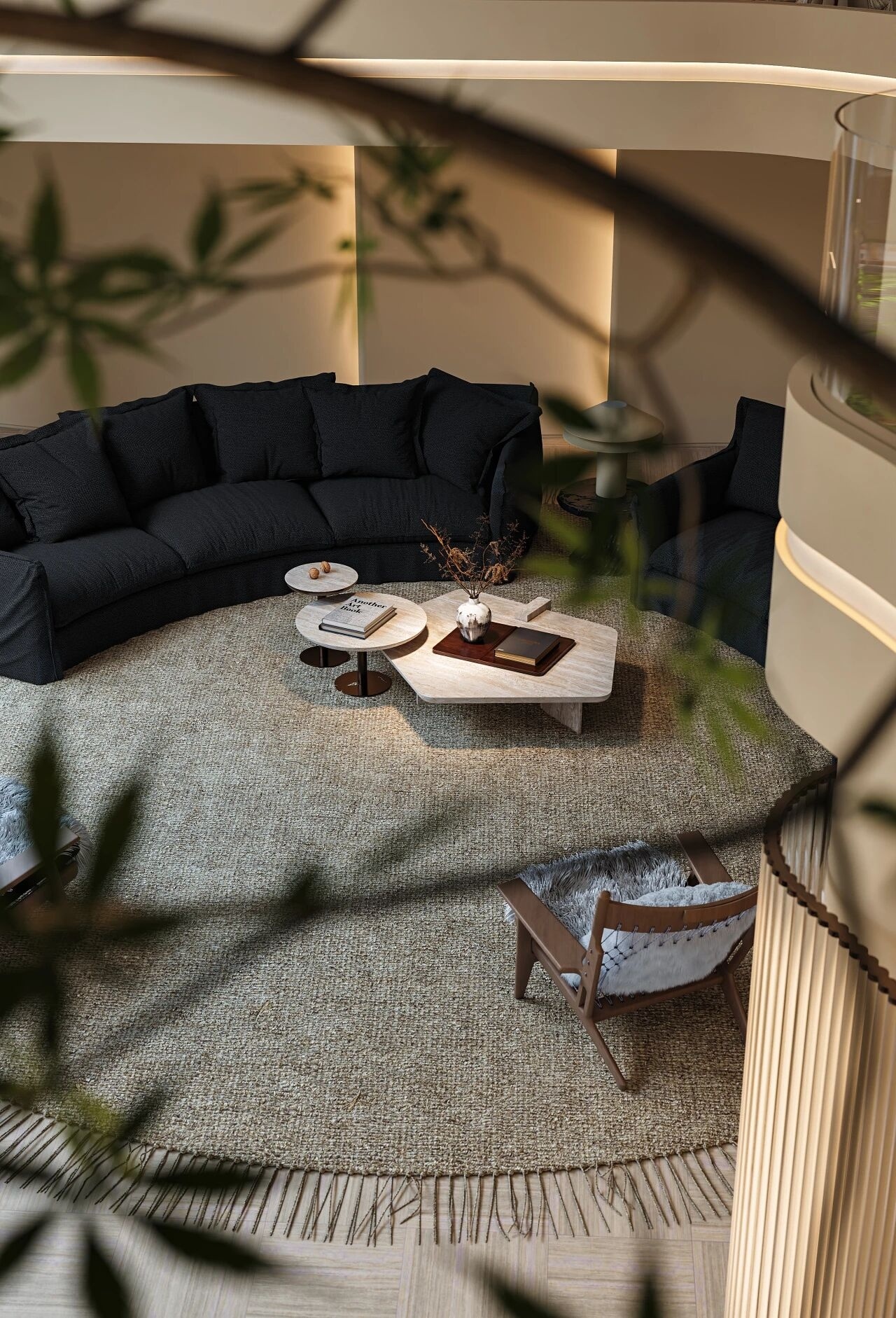 重庆紫檀庄园1300m²曲境别墅丨中国重庆丨美及空间设计-14