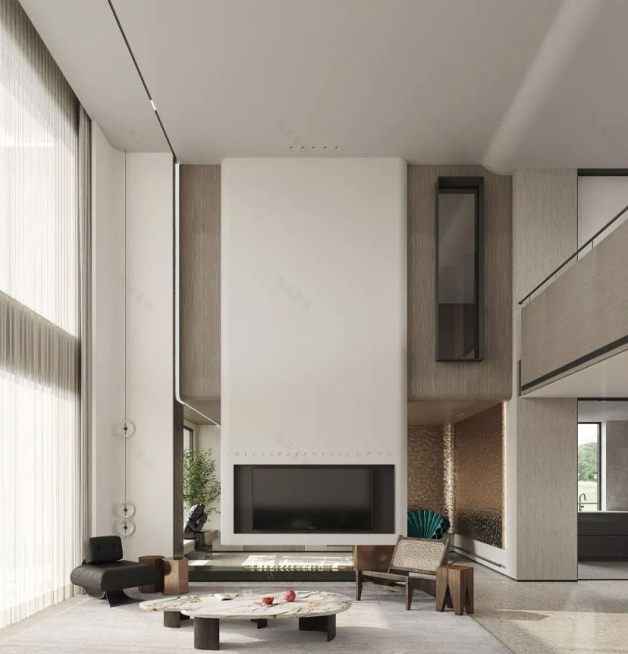 东莞璞邸 | 曲线之美,诠释顶层复式住宅设计-15