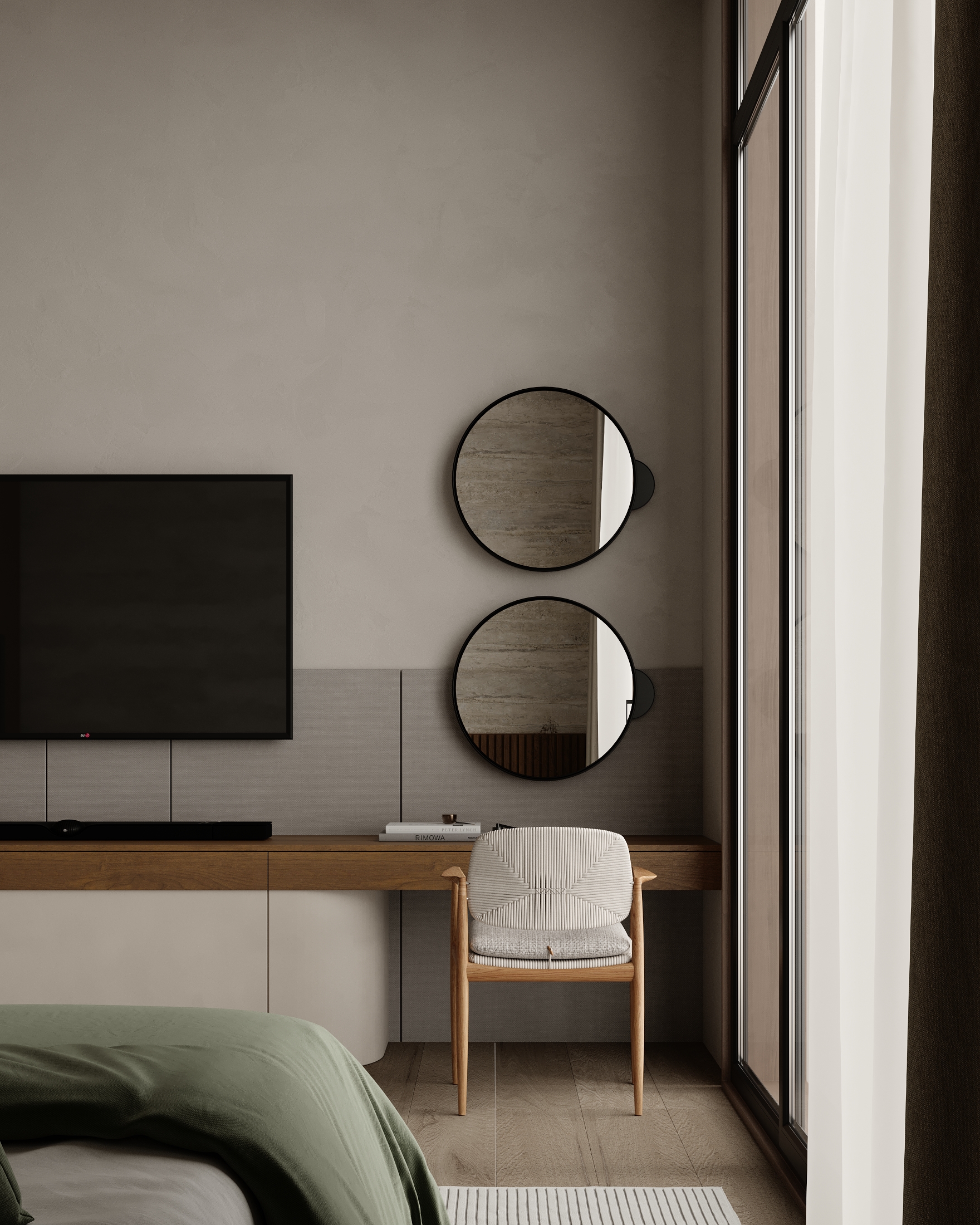 当代侘寂风格卧室丨阿联酋丨ESRAA ALEMAM-13