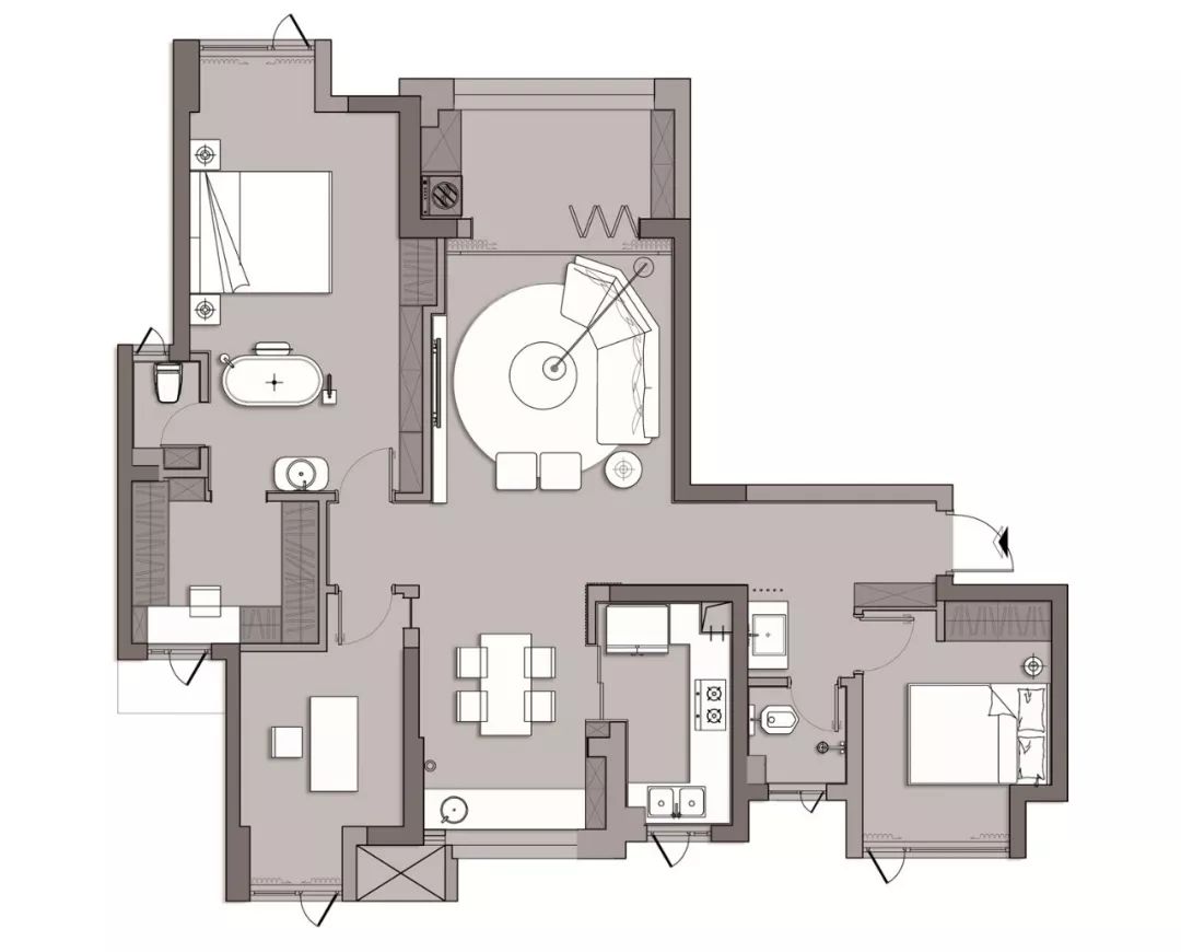 东湖城轻奢混搭风,极简中见古典雅致-29