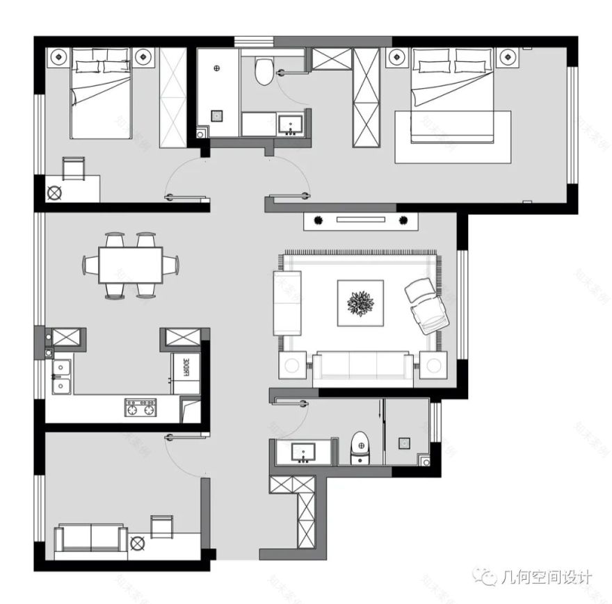 开元第一城简美风格住宅 | 空间重塑,色彩搭配的典范-24