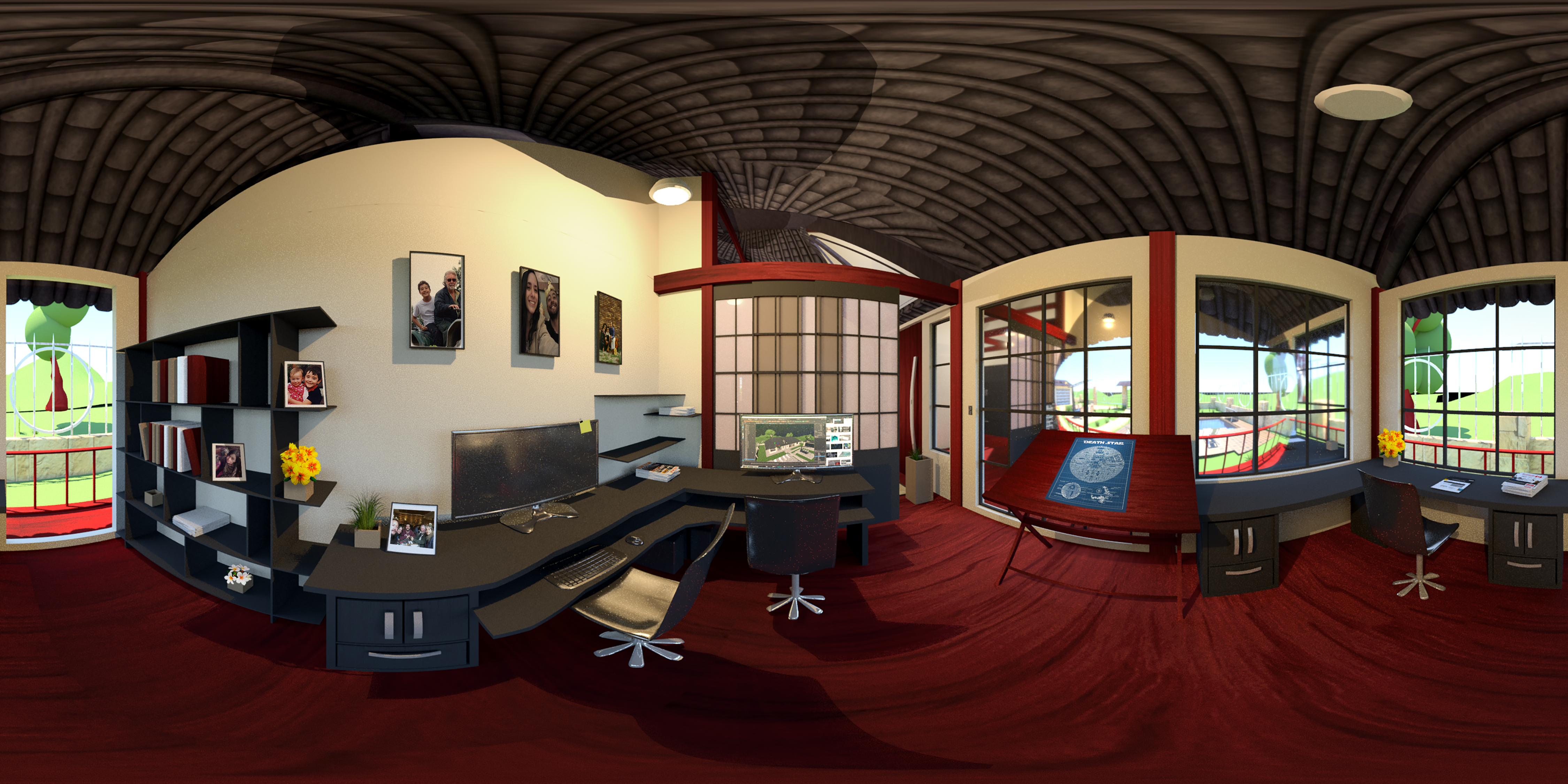 cartoon japanese modern house-7