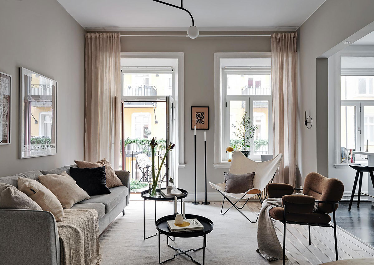 美丽的斯堪的纳维亚公寓-1