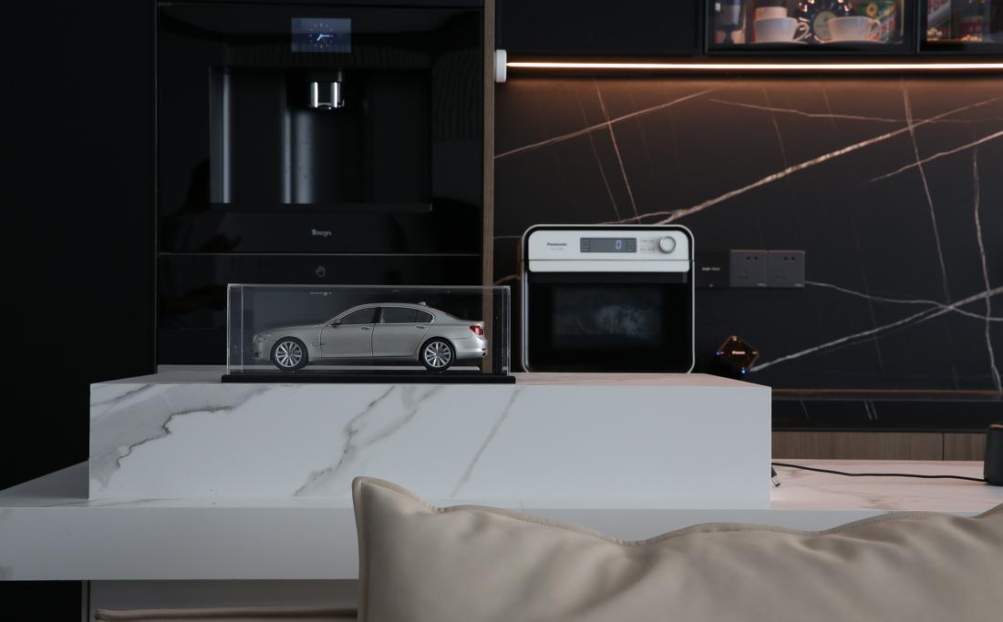 200㎡大平层现代简约风黑白艺术空间-10