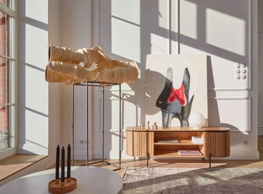 新作 Loft Factory Studio,母女俩的70㎡绝美小窝,高级感爆棚!-5