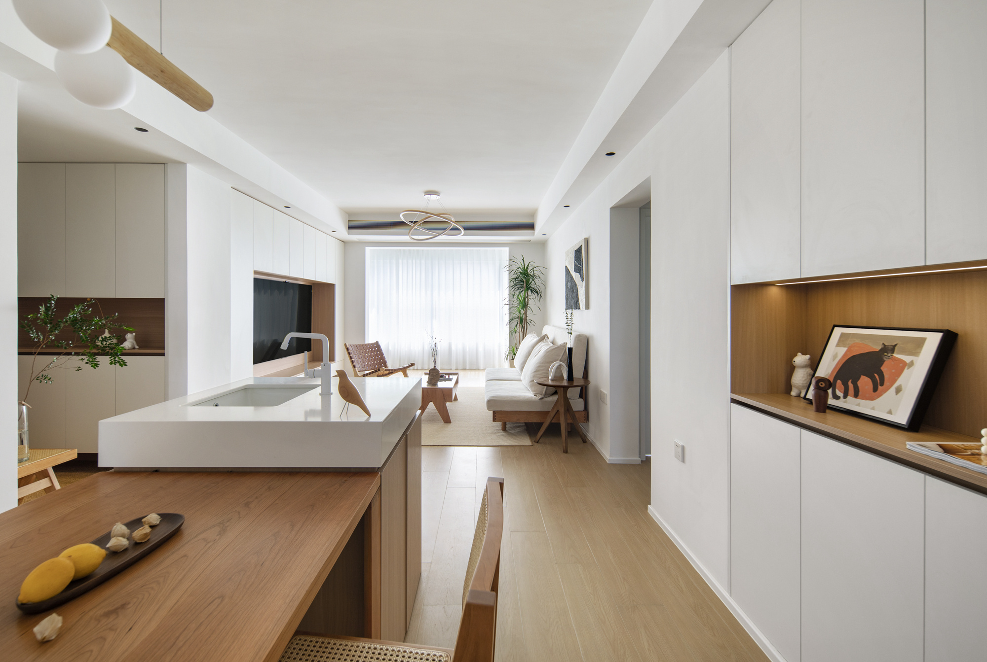 原木色+大白墙，打造简单温馨的住宅。-16