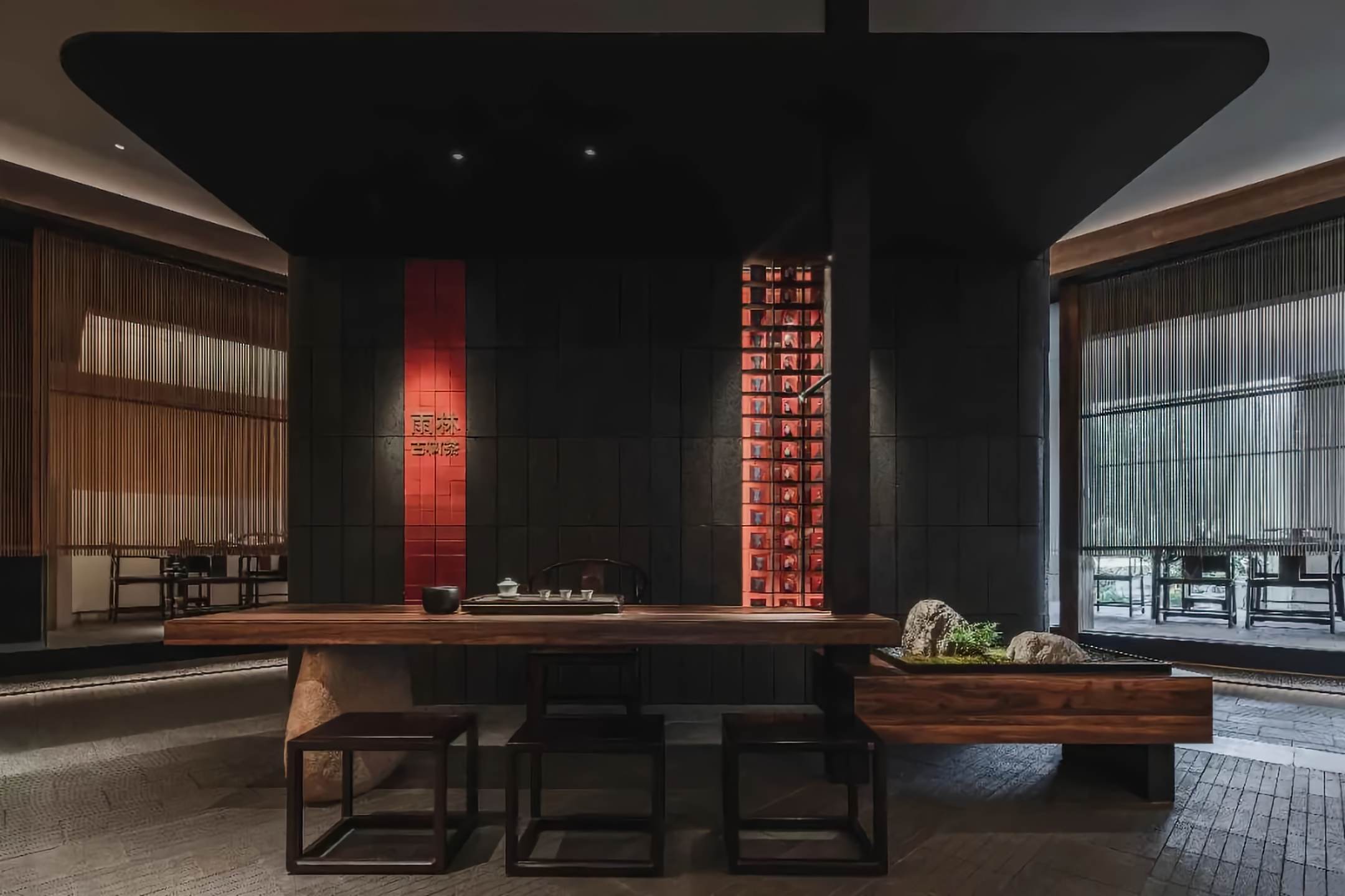 雨林古树茶茶室丨中国台州丨JWD 王韦航室内设计-8