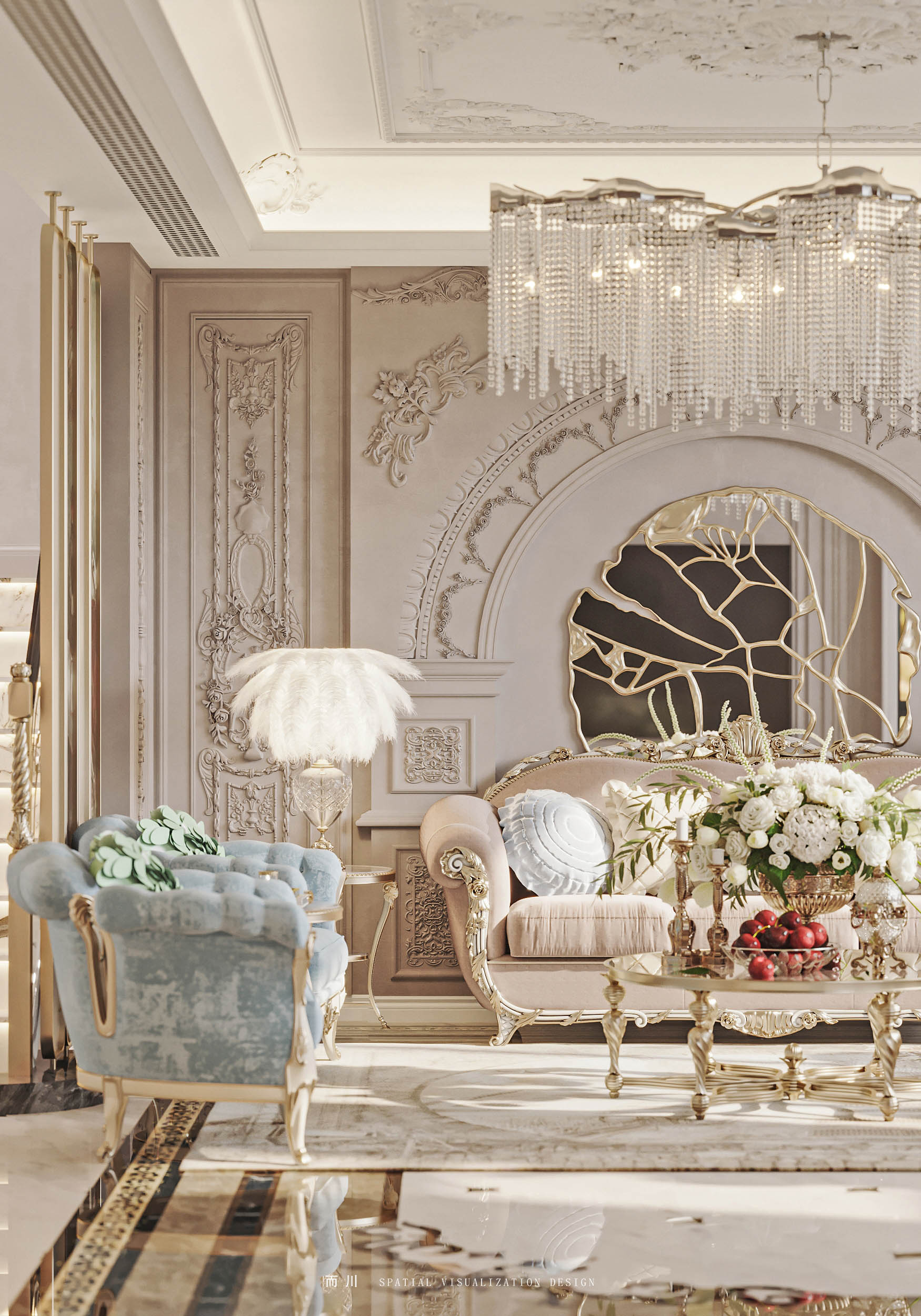 奶油法式丨魔方空间设计-17