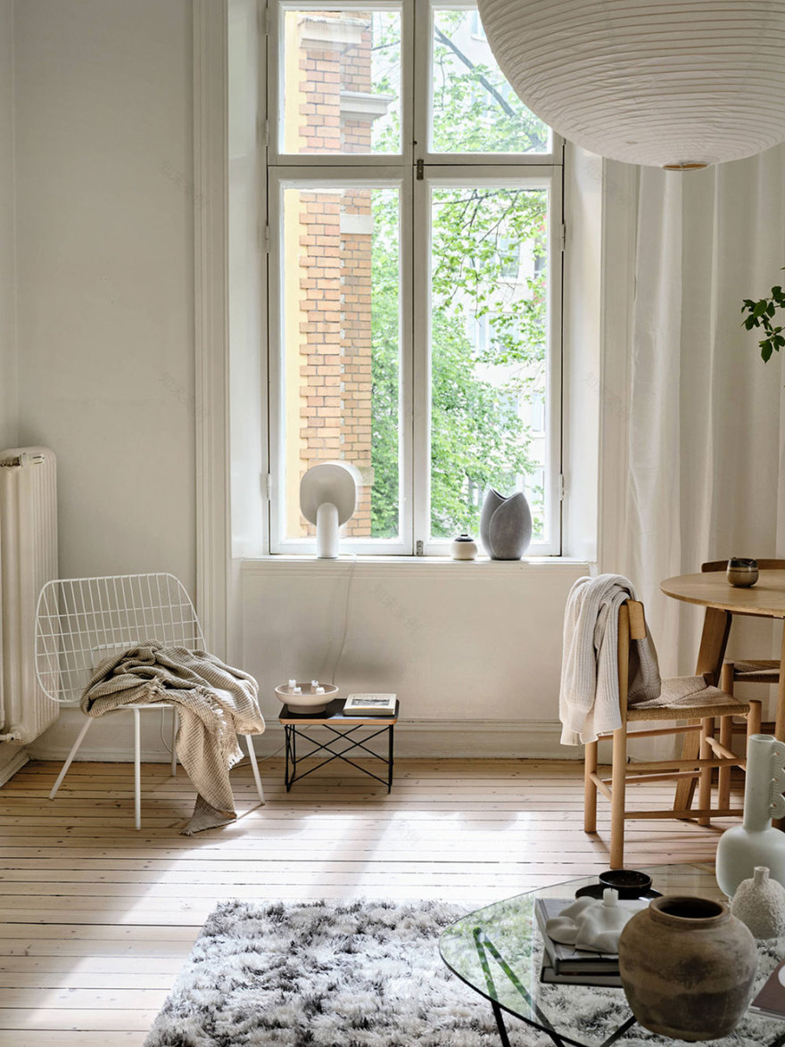 瑞典 52㎡清新自然角公寓设计-14