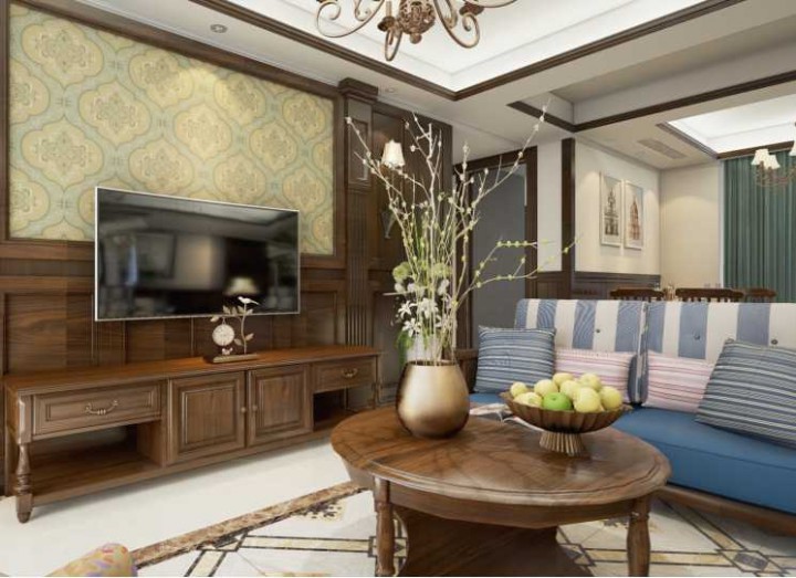 美式乡村风格小户型设计 | 稳重大气与清秀雅致的完美结合-1