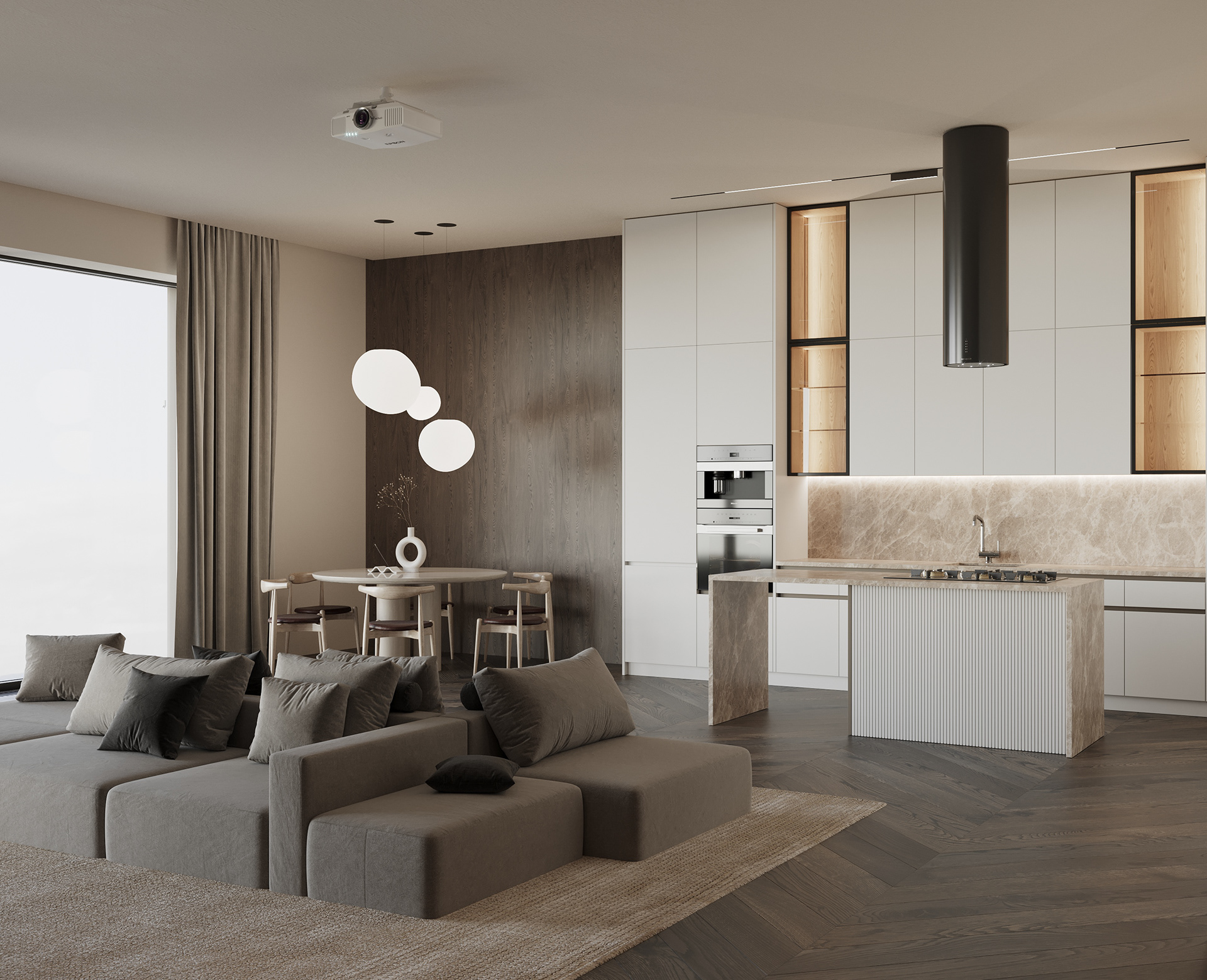 高级灰色系公寓设计 个性与美学的平衡-1