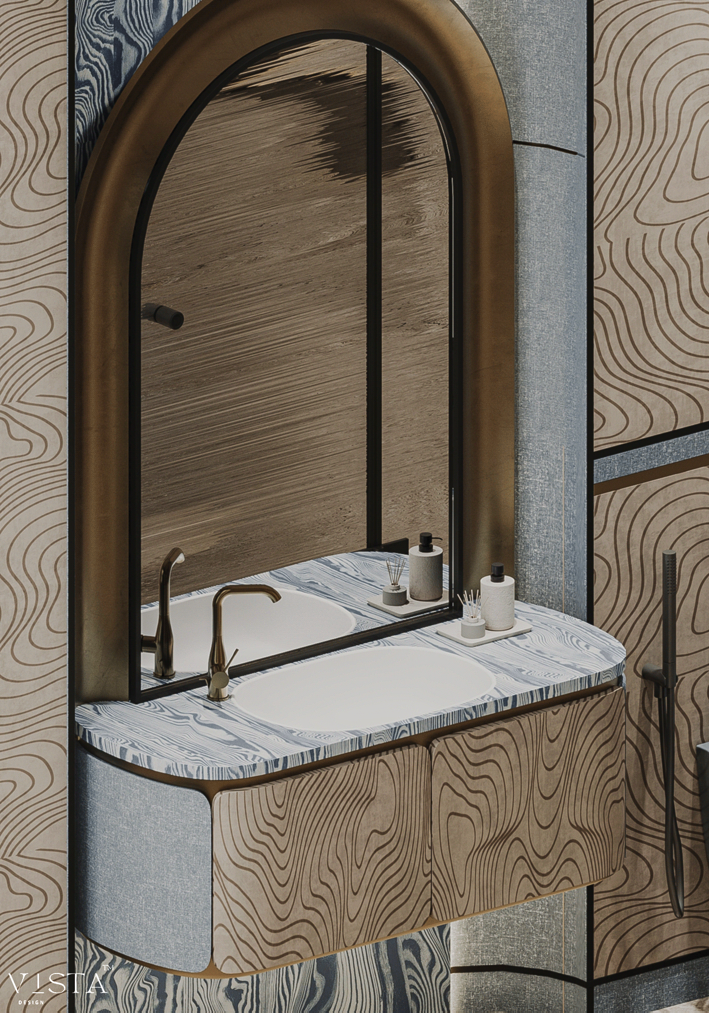 主卫；主卧卫生间丨阿联酋丨VISTA Design-7