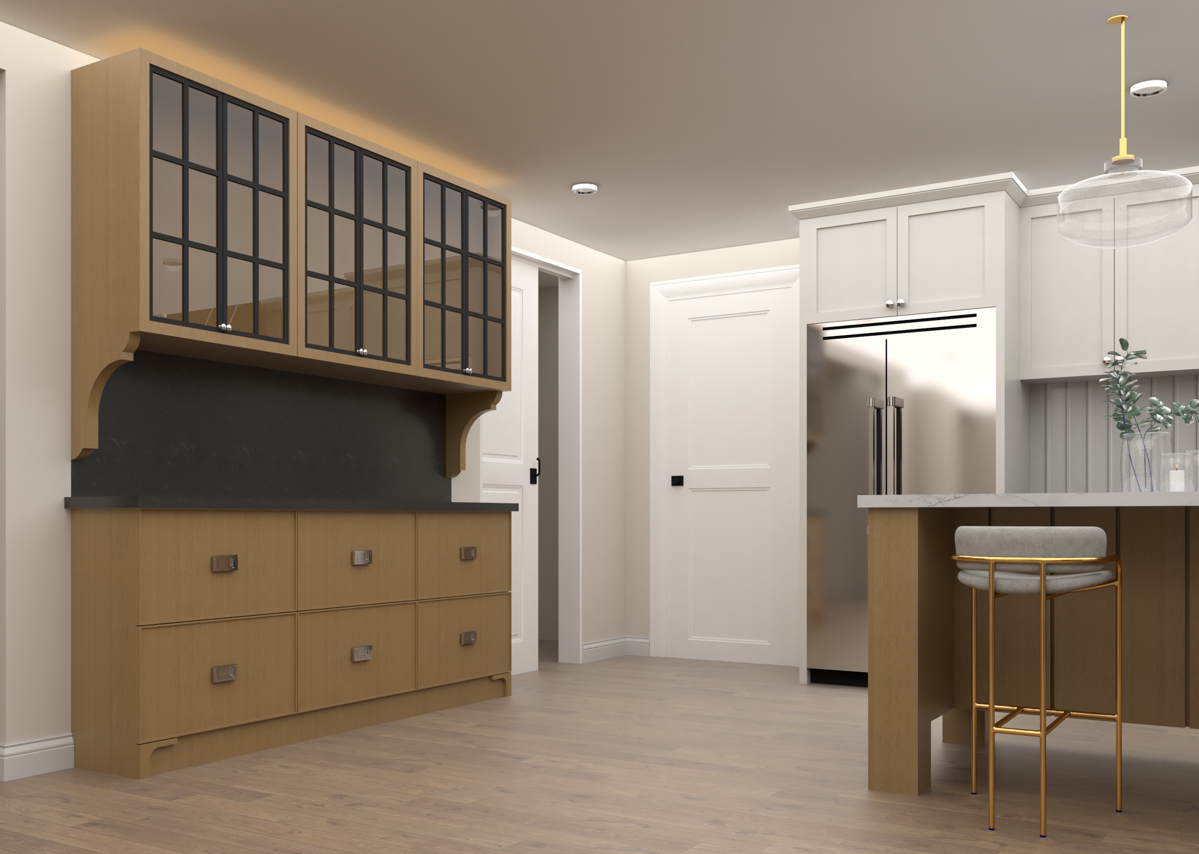 Family Room Interior Rendering-7