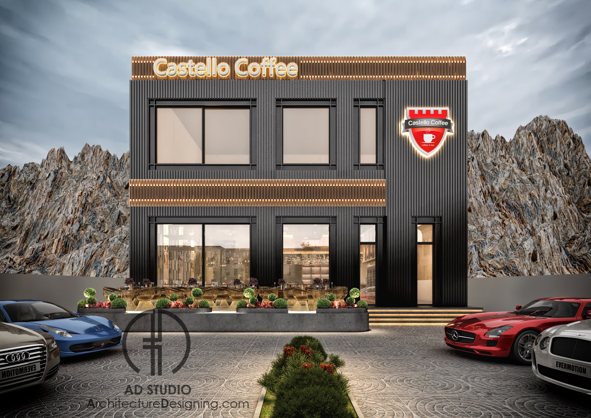 现代咖啡店室内设计丨沙特阿拉伯丨AD 工作室-4