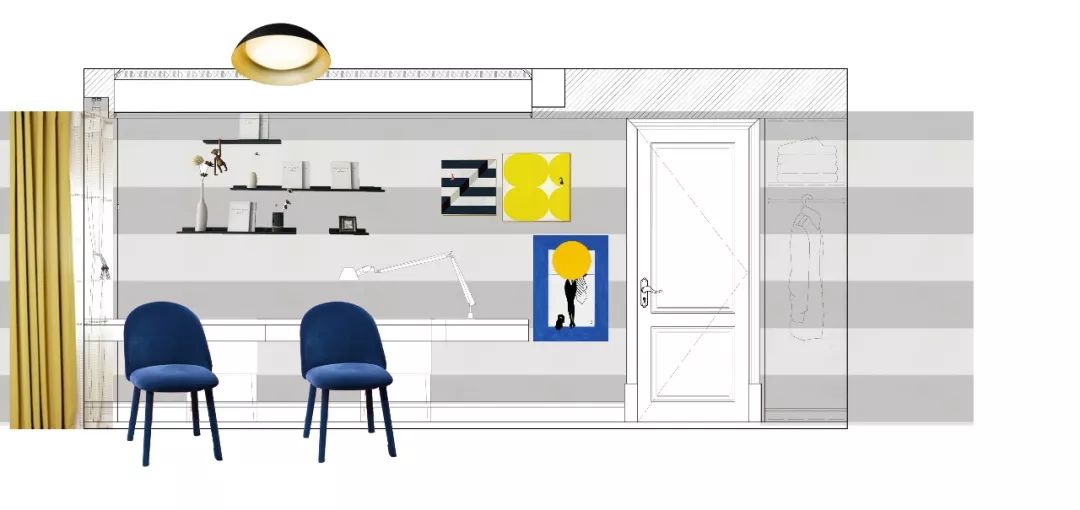 南京现代混搭风格客厅,360°旋转电视架酷炫登场-21