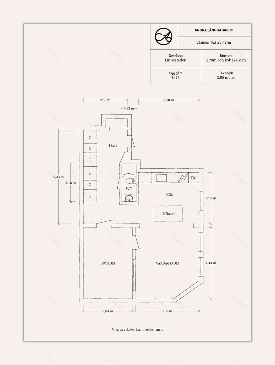 哥德堡 44 平米小公寓的巧妙设计-21