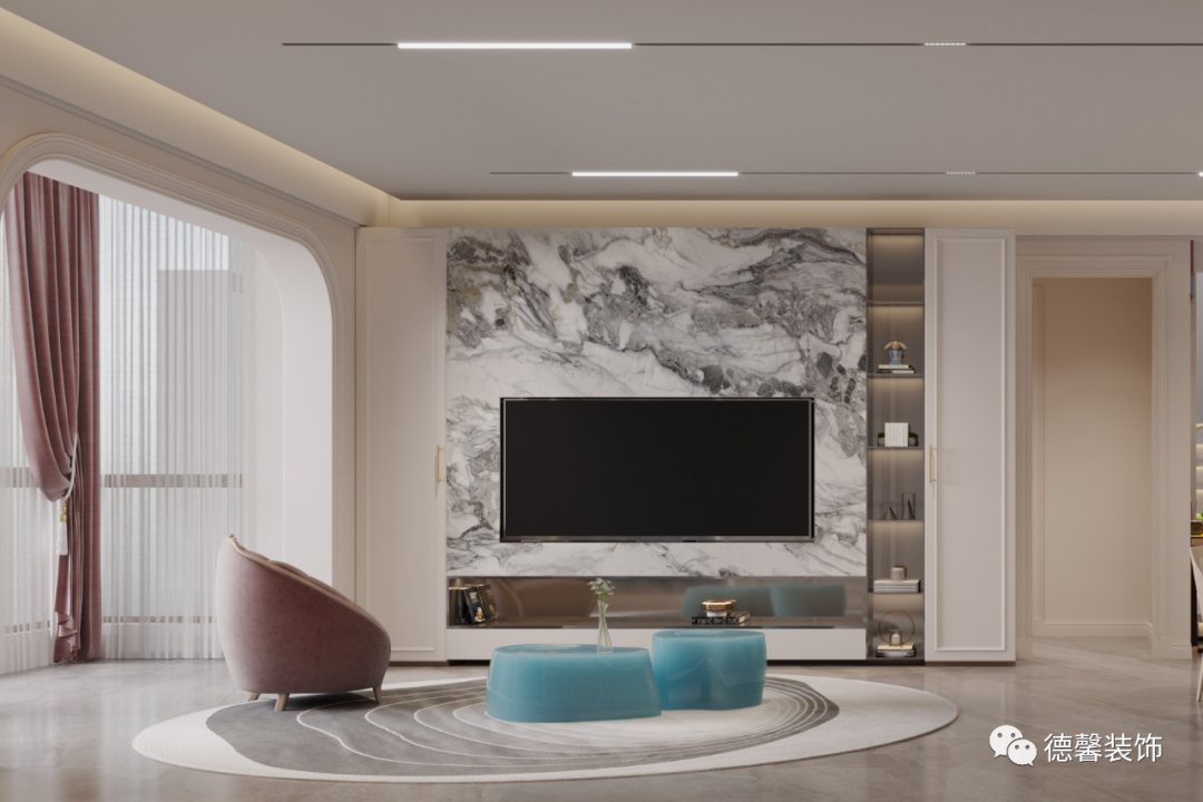 藏珑府现代法式混搭别墅丨德馨装饰-8