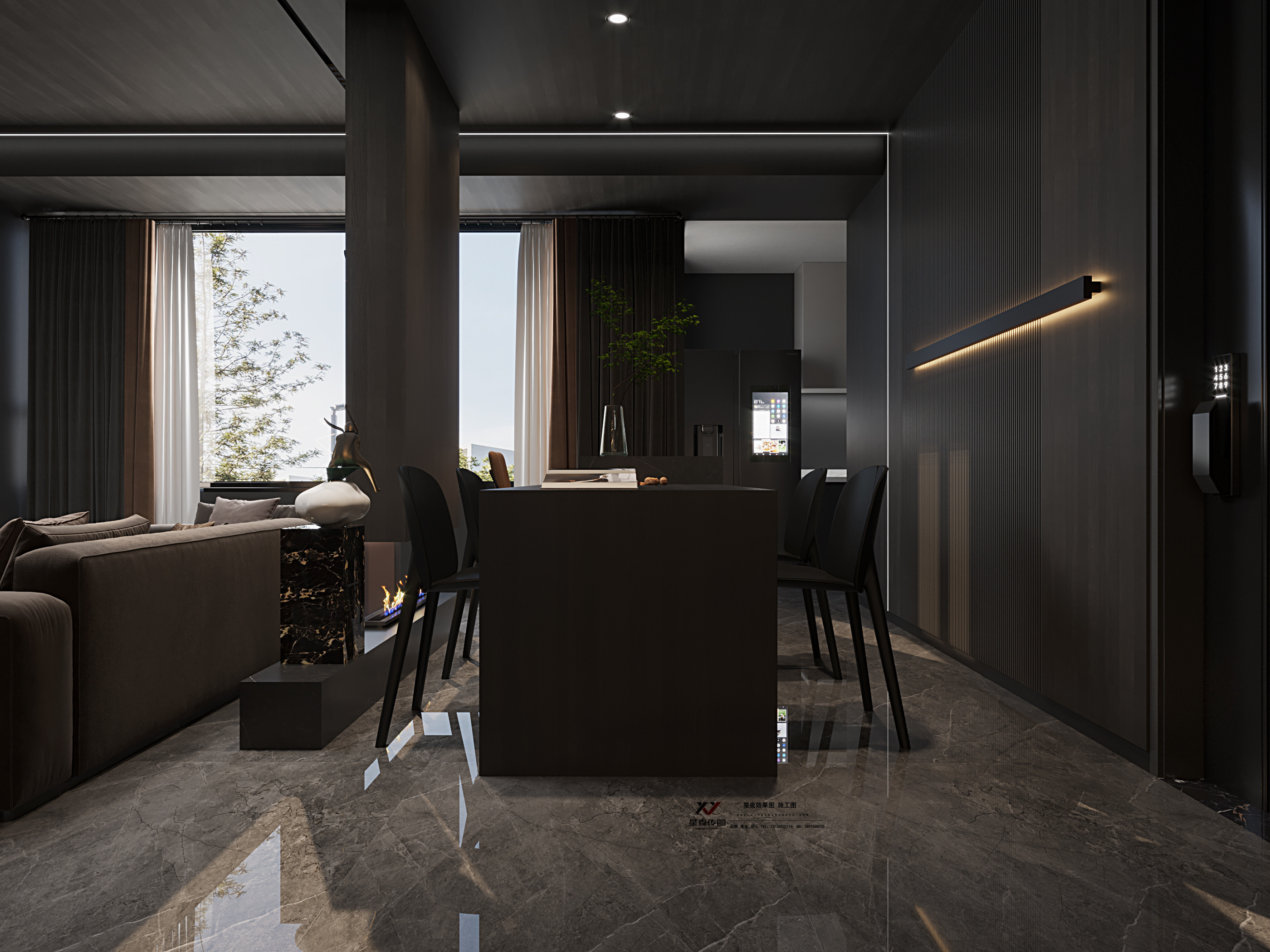 意式黑白灰空间设计-7