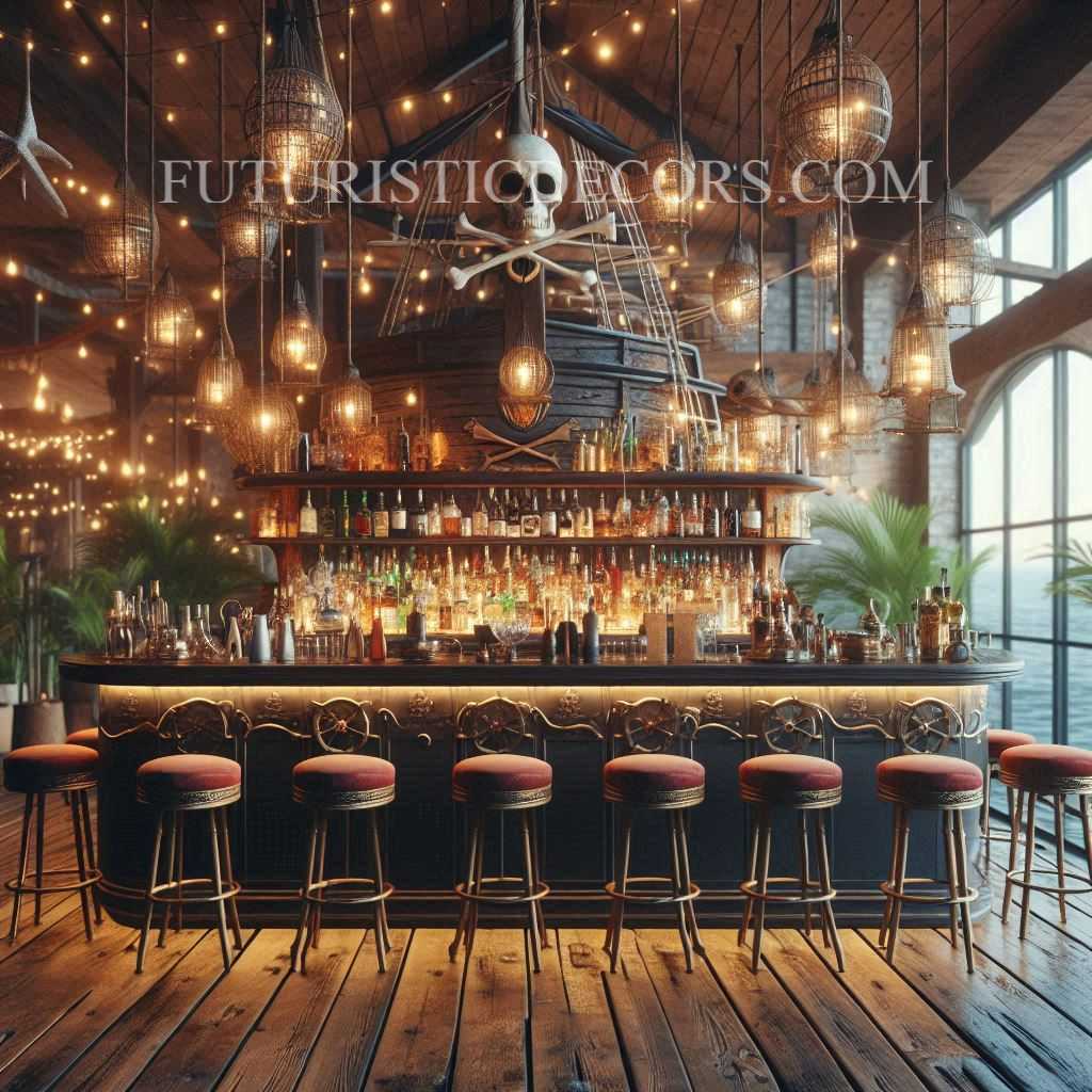 海盗船主题家庭酒吧设计丨FuturisticDecors-5