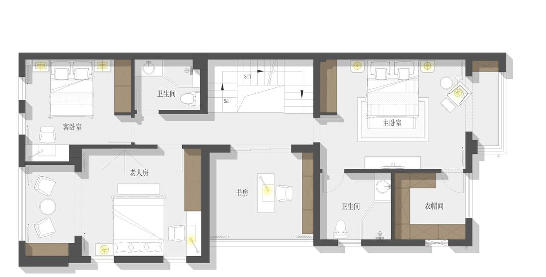 180m²美式轻奢大平层-3
