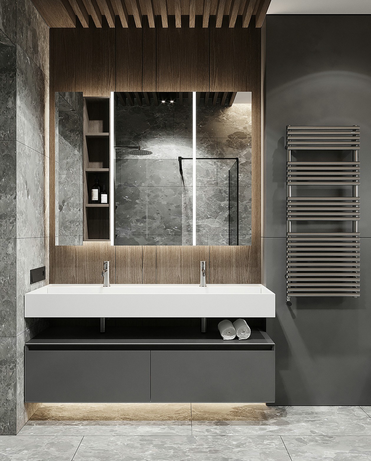 80㎡高级色系公寓设计 这才叫格调！-13