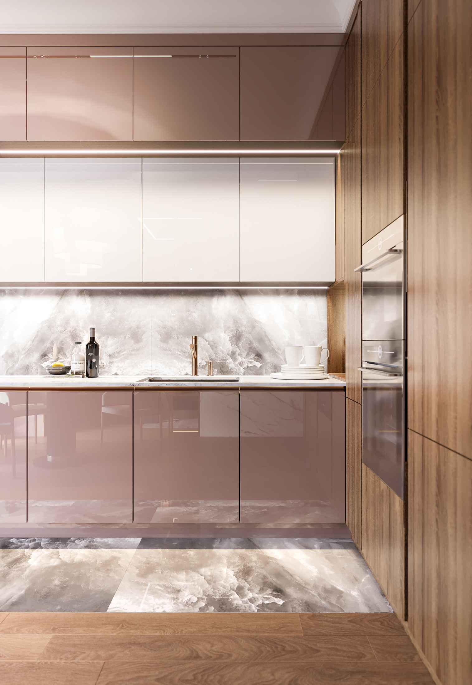 ЖК Grand DeLu·e 客厅丨俄罗斯莫斯科丨Red robot design-18