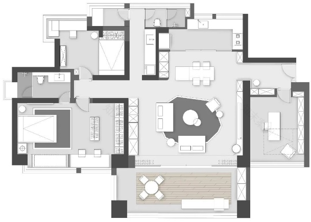 打破空间架构,利用材质实现一体化视觉分割 | Ten Design 之间设计-59