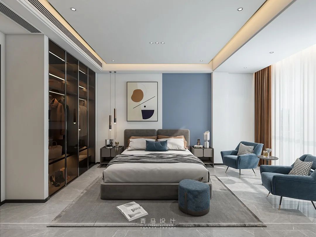 绿地生态城现代简约别墅丨青马别墅空间设计-72