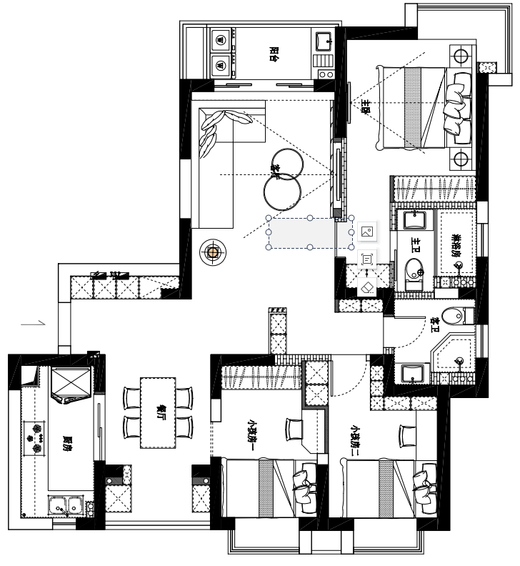现代风格三居室设计丨铭品装饰-4