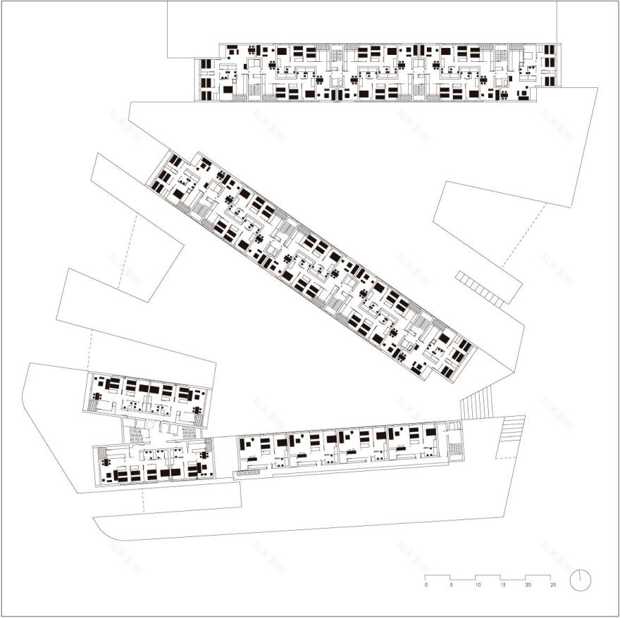 Madrid 双塔公寓 | 融入公园的城市建筑-16