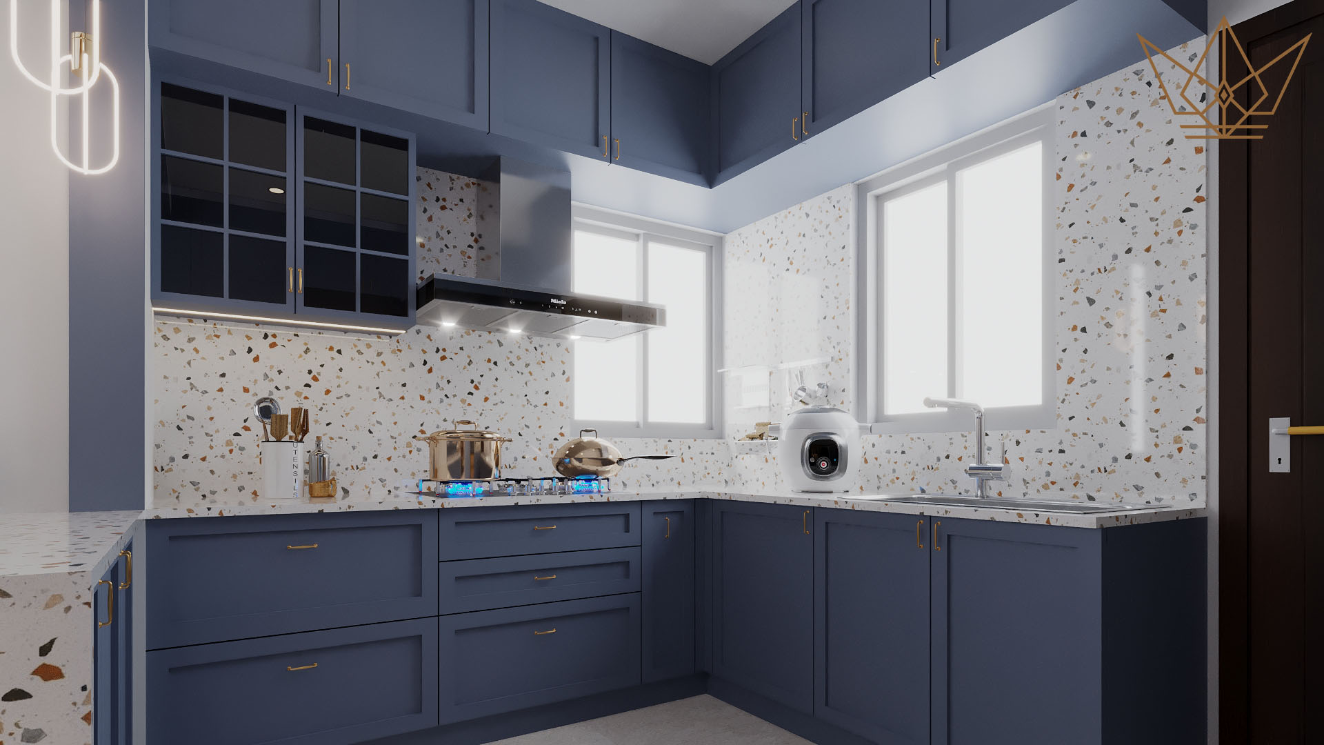 3 BHK Flat Contemporary Design-6