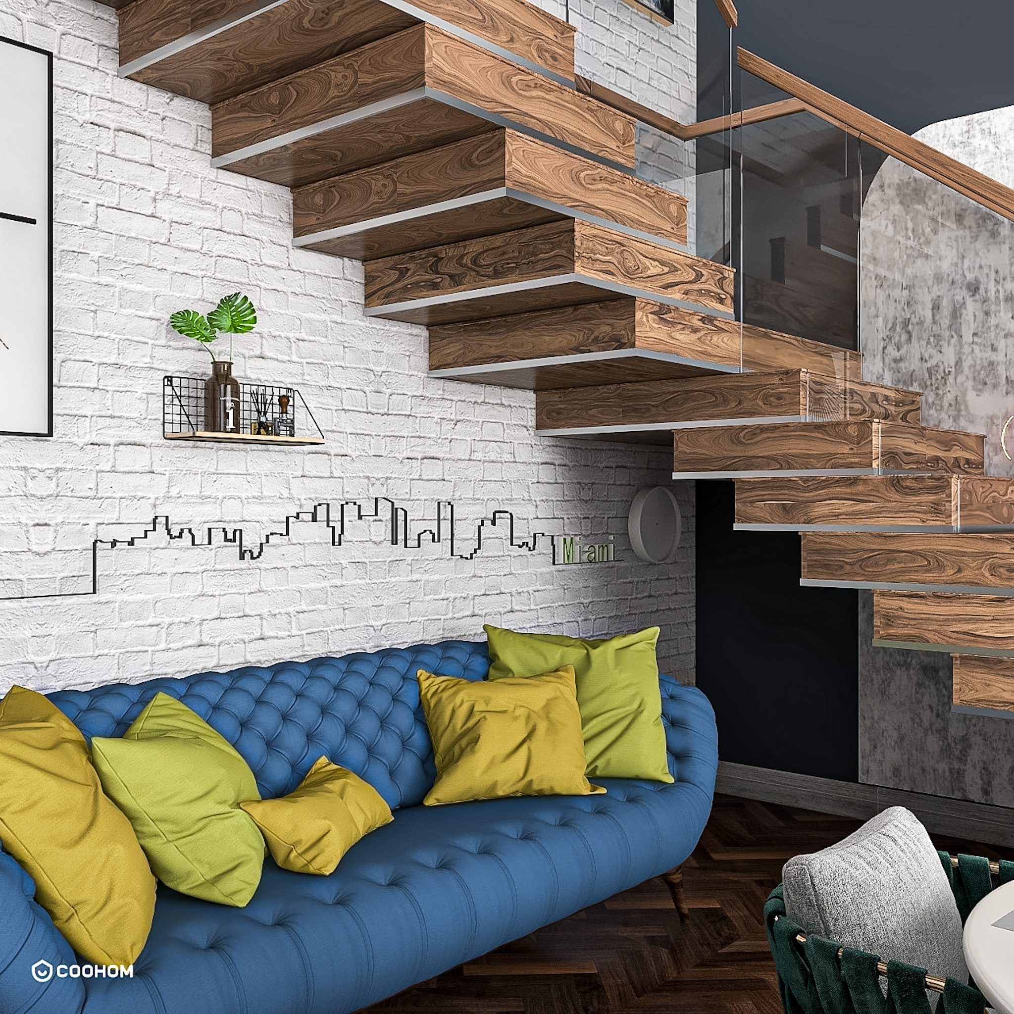 A twin house with industrial style-9