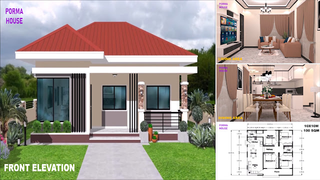 10 · 10 m有4间卧室的惊人房屋设计-1